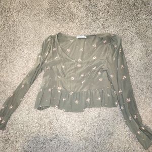 Crop top Floral Shirt